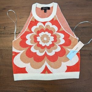 NWT Witty Fox Knit Crop Top, Size Small